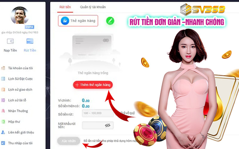 Quy trình rút tiền SV368